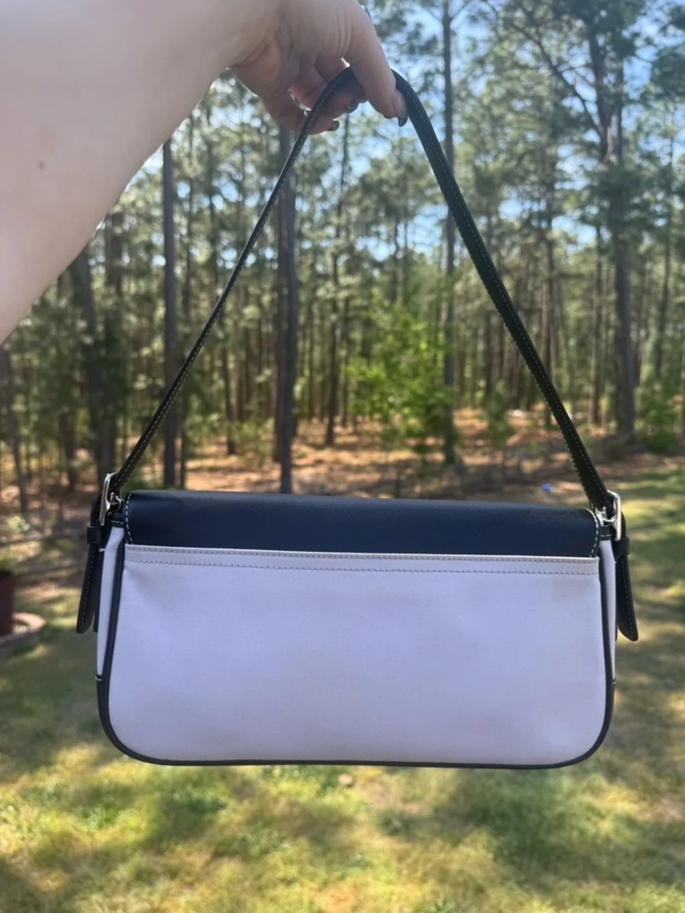 Coach Two-Tone Shoulder Bag in Black and Pink - Picture 3 of 7